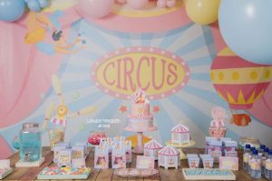 Gran montaje decoración de fiestas temática circo